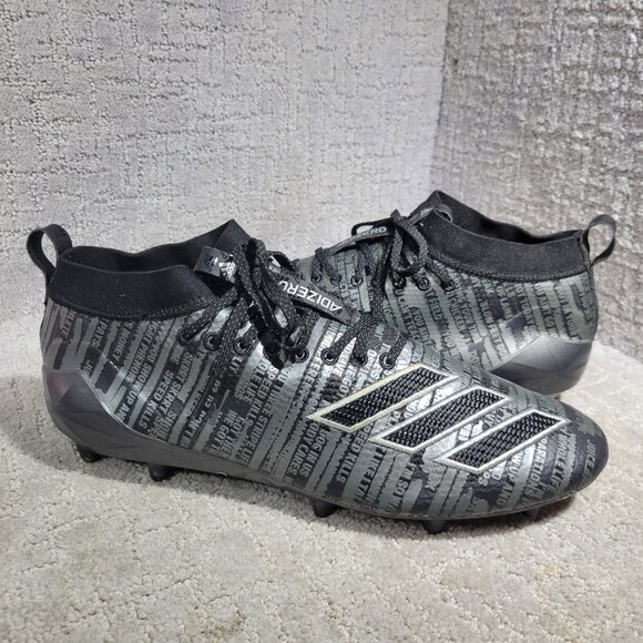adidas Other - Adidas Adizero 8.0 Men's Size 14 US Black Metallic Silver Football Cleats EE7451